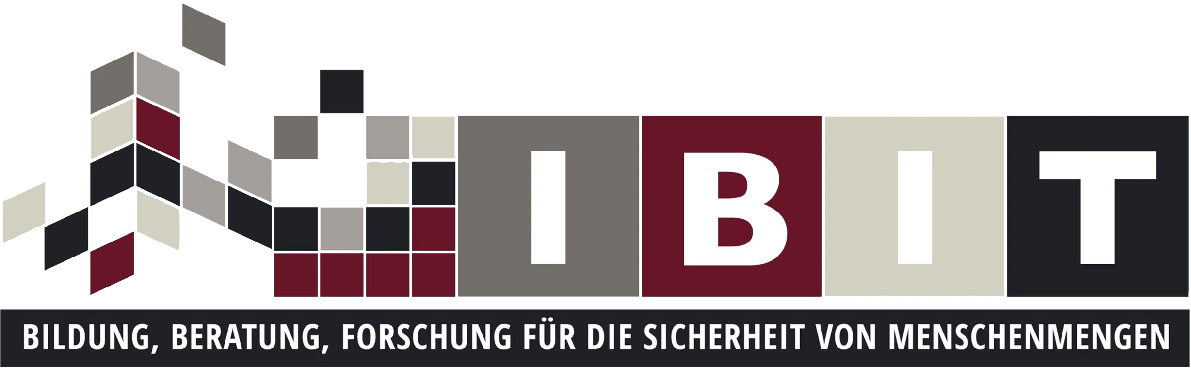 IBIT-Logo mit Schriftzug, der auf Bildung, Beratung und Forschung zur Veranstaltungssicherheit hinweist.