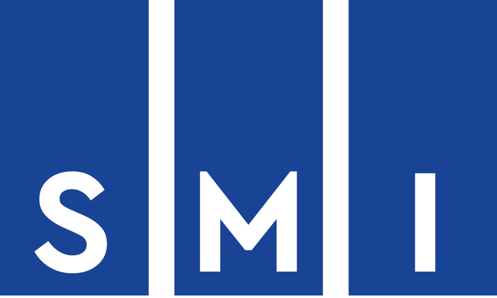 Das Bild zeigt das Logo von SMI auf einem blauen Hintergrund, passend zur IBIT-Identität und den Themen der Veranstaltungssicherheit.